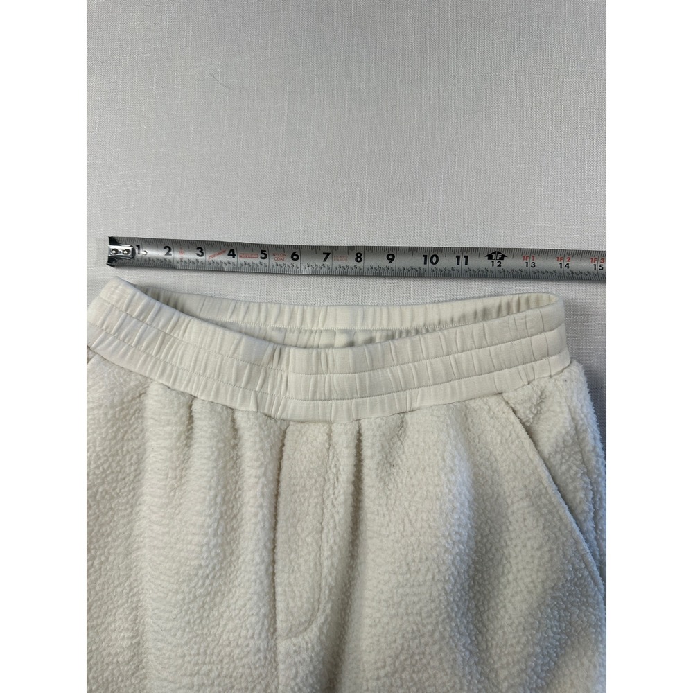 Varley Samson Relaxed‎ Fleece Pant Cream Borg Sherpa Cargo Joggers Medium - Picture 12 of 13